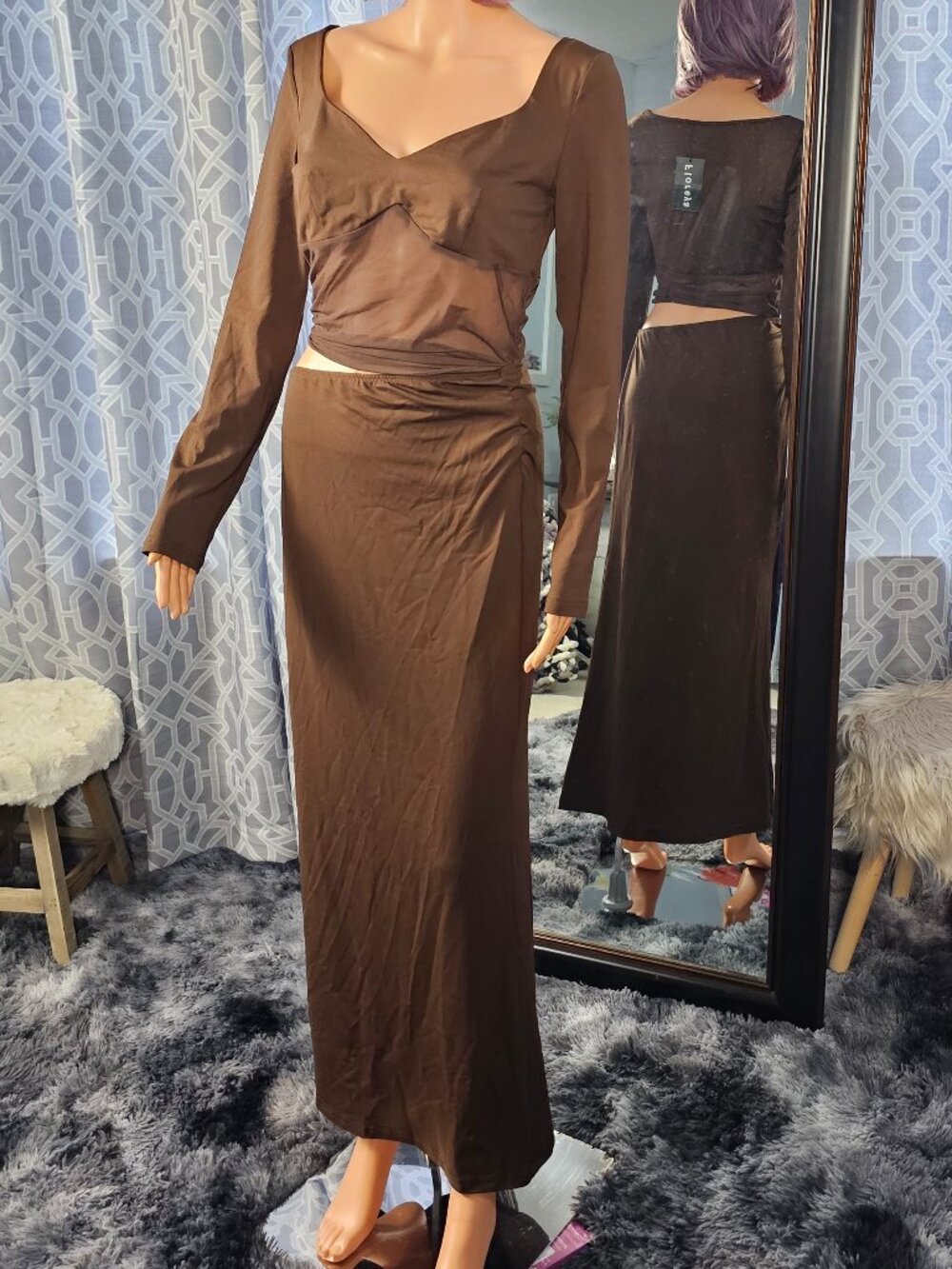 Floreya Attached Top & Skirt Dress, Size M NWT